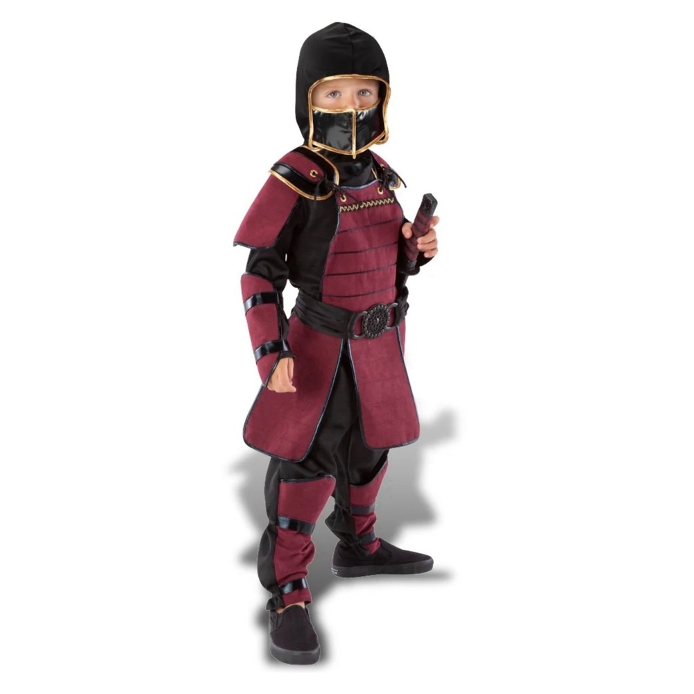 TeeTot Deluxe Ninja Knight Unisex Kids Halloween Costume with Mask Sword Sz 7/8